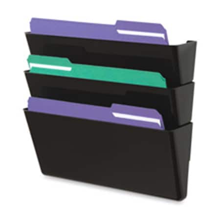 Pen2Paper Wall Files- Single Pocket- Letterr- 13in.x4in.x7in.- Black PE126978